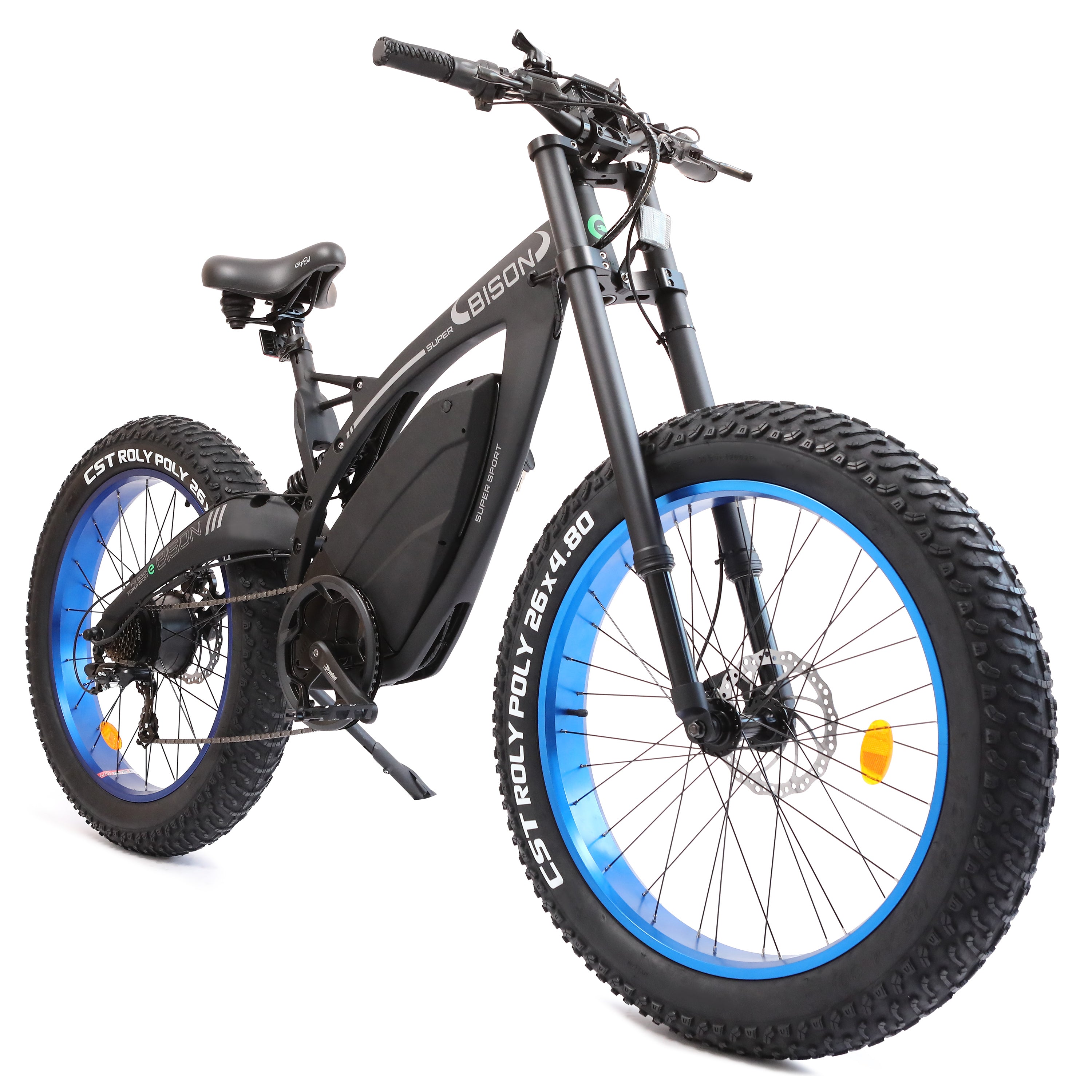 Ecotric Bison E-Bike 48v 17.5AH 1000W Big Fat Tire -Matte Black