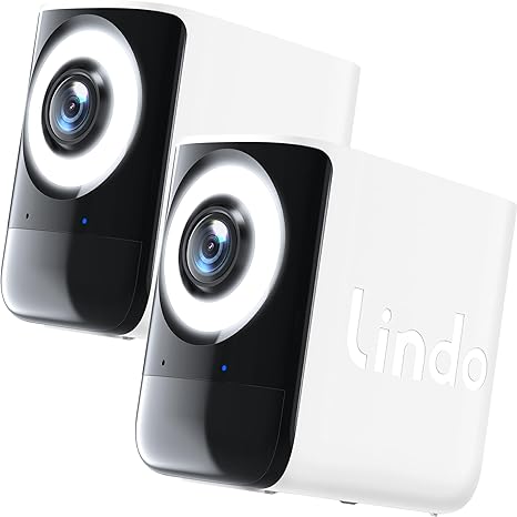 Lindo Pro 2K Battery Outdoor Security Camera Wireless-2 Pack, 600-Lumen Ultra Bright Spotlight for Crisp Full Color Night Vision, 365-Day Battery Life