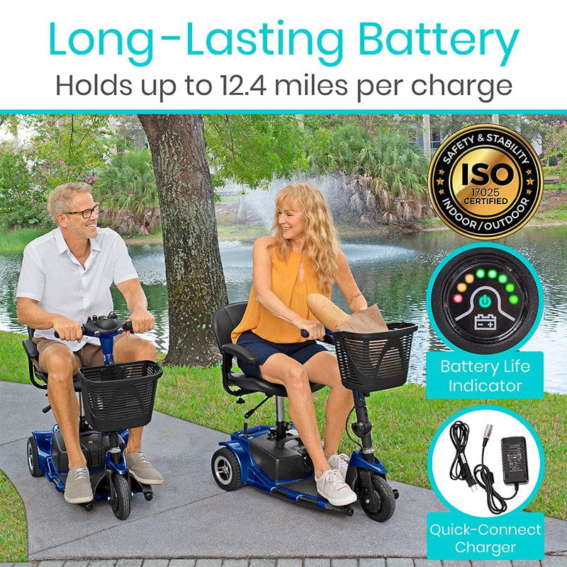 Vive Health 3 Wheel Mobility Scooter - Electric Long Range