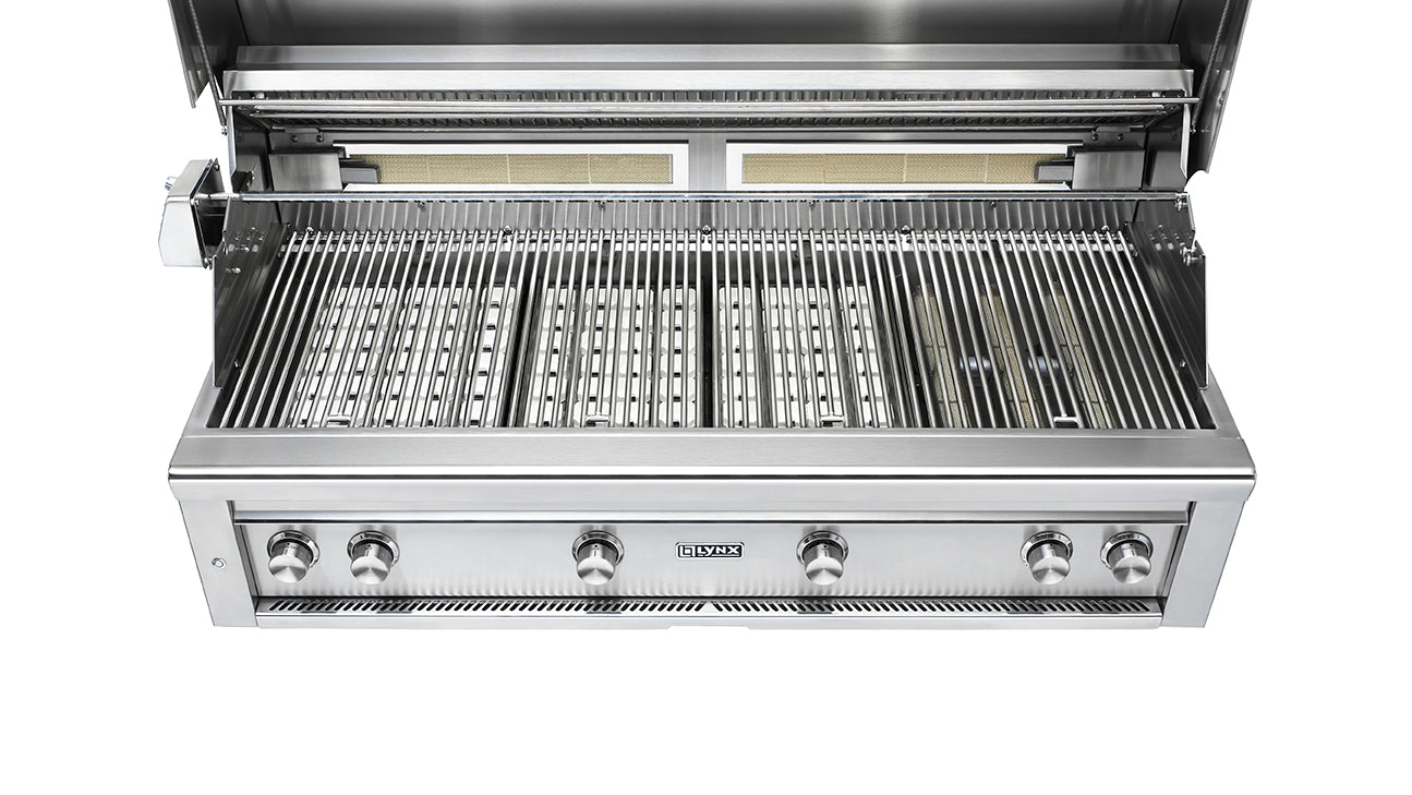 Lynx 54” Professional Built-In Grill with 1 Trident Infrared Burner and 3 Ceramic Burners and Rotisserie (L54TR)