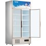 VEVOR Commercial Refrigerator,Display Fridge Upright Beverage Cooler, Glass Door with LED Light for Home, Store, Gym or Office, (23 cu.ft. Double Swing Door)